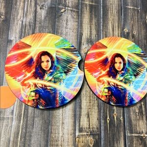 5for$10 Vibrant Wonder Women Super Hero Cup Holder Coaster Inserts Set of 2 Cork